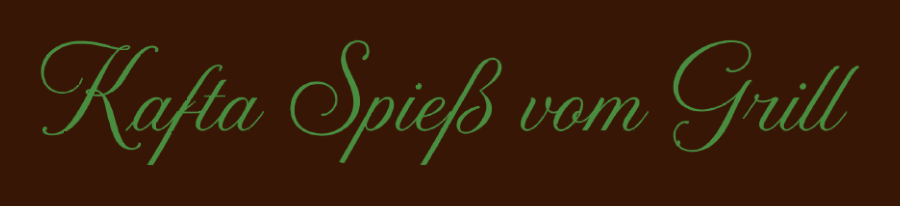 Kafta Spieß vom Grill