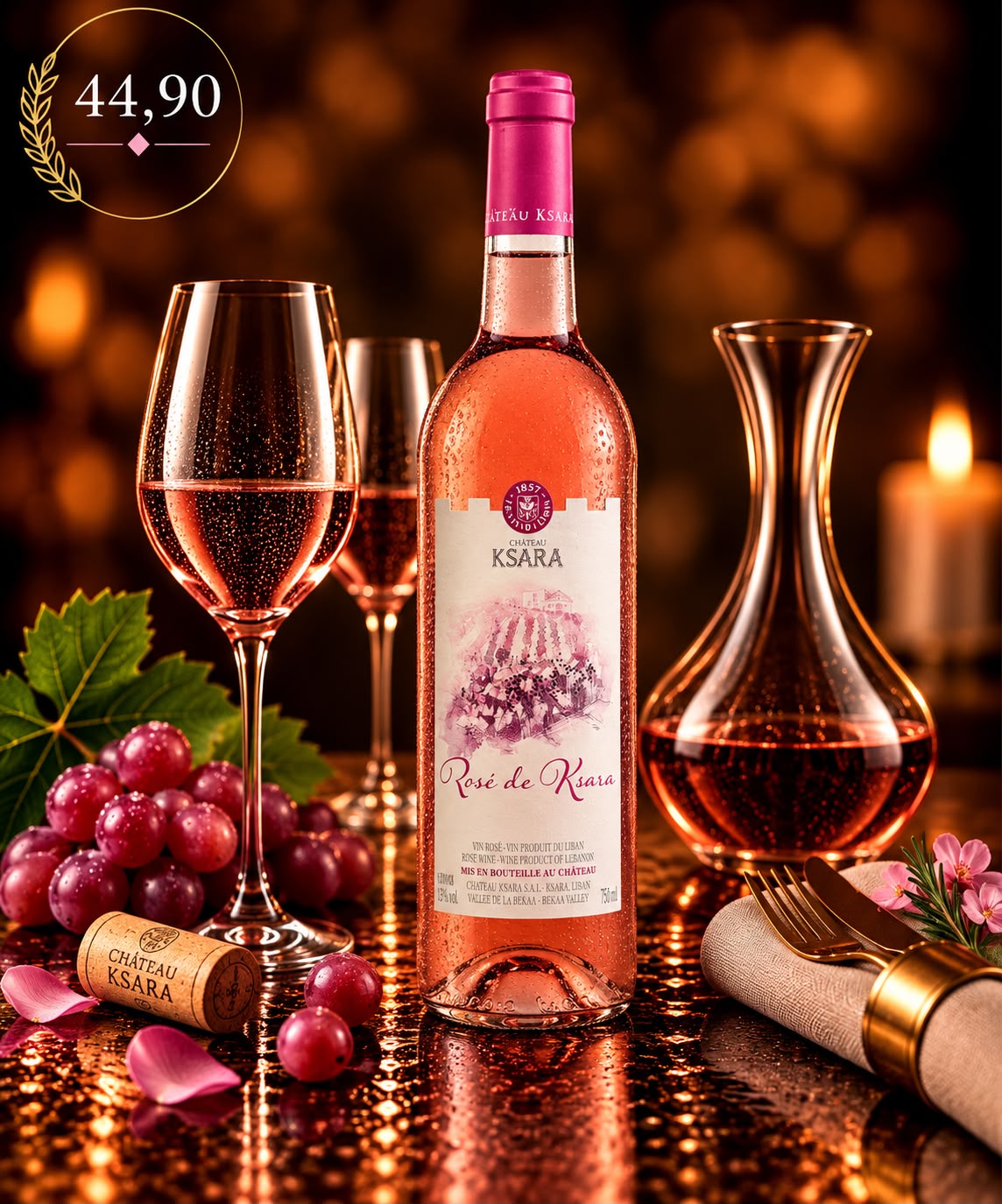 Rosé de Ksara – Roséwein, 44,90 € pro Flasche