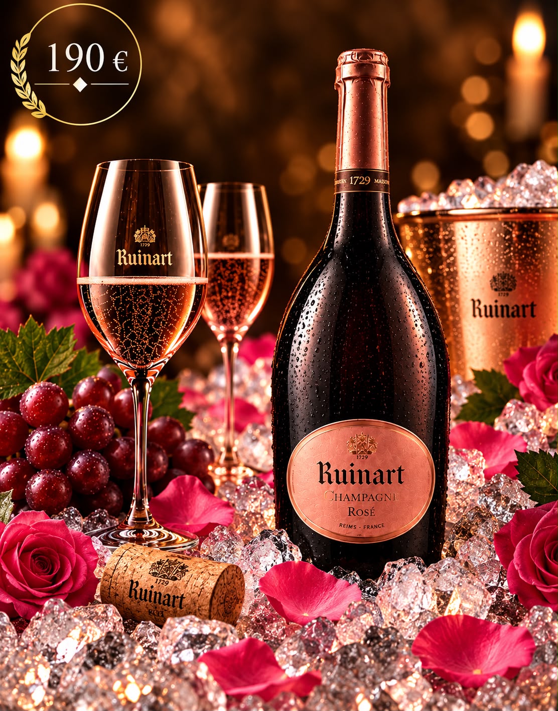 Ruinart Champagne Rosé – Champagner Rosé, 190 € pro Flasche