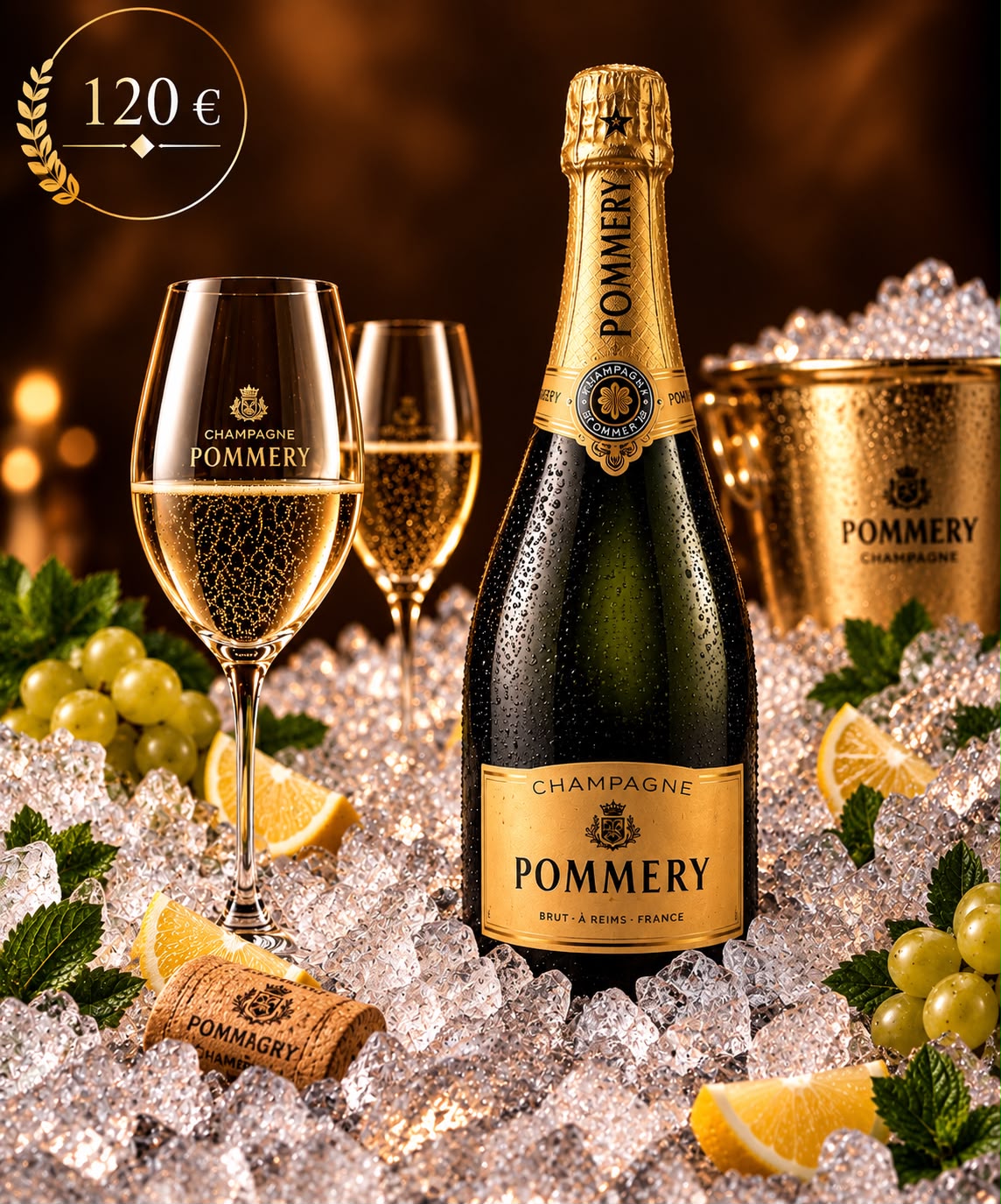 Champagne Pommery Brut – Champagner, 120 € pro Flasche